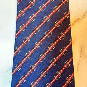 Hermes tie with buckle pattern